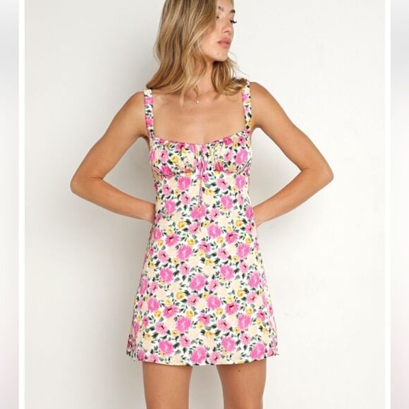NEW For Love and Lemons June Mini Dress Pink Floral Size XL - Picture 3 of 12